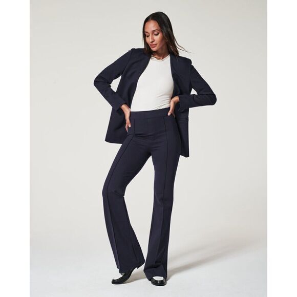 Spanx The Perfect Pant Hi Rise Flare Size Medium Classic Navy Blue - Picture 1 of 12